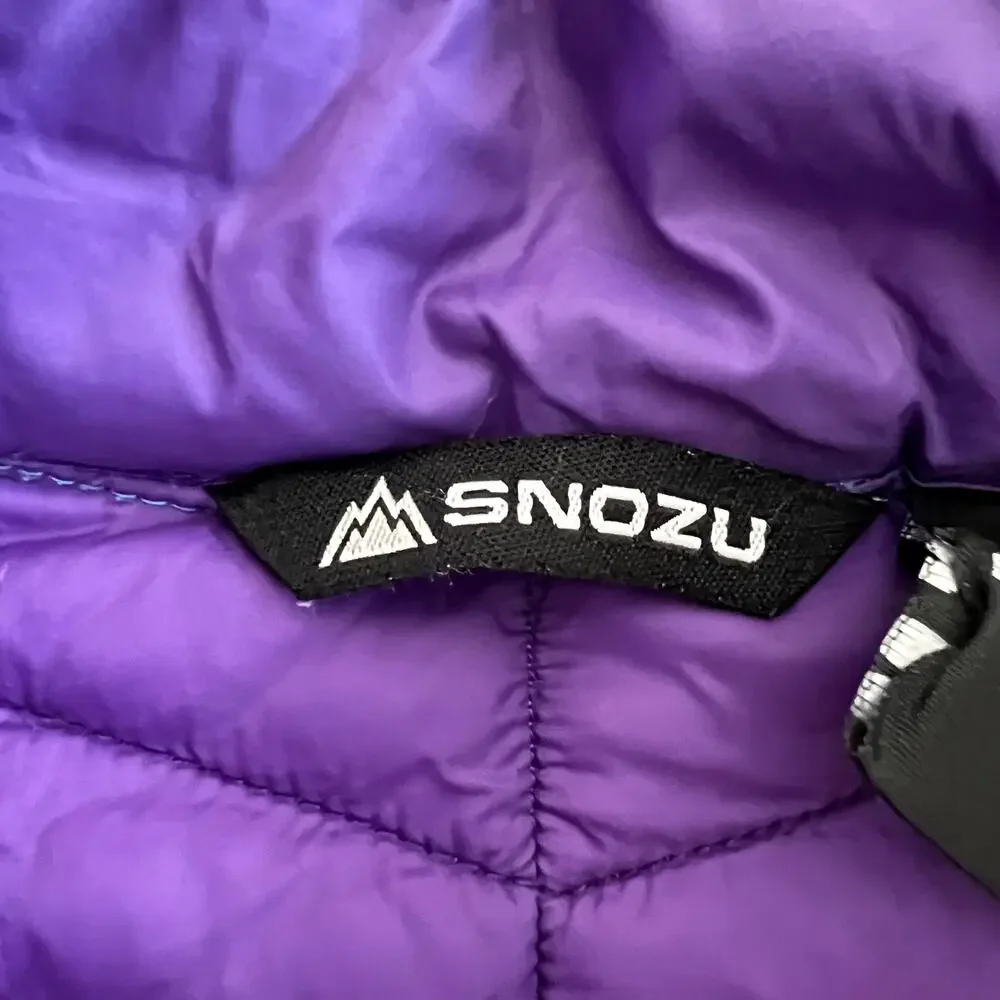 Snozu Puffer Jacket Girl XS 5 / 6 Blue Soft Quilted Warm Cozy Winter Fall Kid
